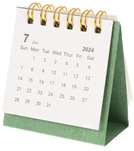 NUOBESTY Mini Tischkalender Bamboo Grün Schreibtischkalender Kompakter Monatskalender Aus Dickerem Papier Für Büro Zuhause Schule Tagesplaner