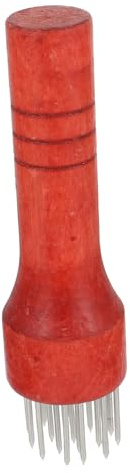 ULTECHNOVO Herramienta Ablandadora De Carne con Mango De Madera Ergonómico Agujas De Acero para Cerdo Ternera y Aves Compacta y Ligera para Uso Doméstico y Profesional