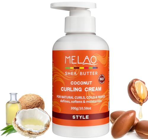 MegiaExist Lockencreme für Natürliche Locken und Wellen, Feuchtigkeitsspendende Curl Cream mit Pflegeformel, Definiert Locken, Reduziert Frizz, Geeignet für Tägliche Anwendung