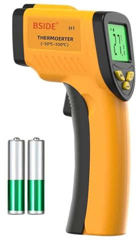 SHRGOMPIT Thermomètre infrarouge laser numérique sans contact -58℉-716℉ (-50℃-380℃) for la cuisson au barbecue, la cuisine, l'automobile et l'industrie