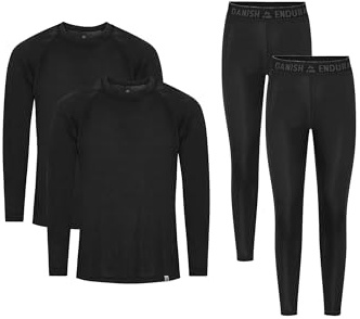 DANISH ENDURANCE Underställ Set Herr & Dam, Återvunnet Material, Unisex Svart S