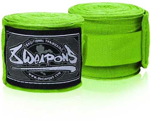 8 WEAPONS Boxbandagen Halbelastisch, Ideal für Training und Wettkampf, Verstärkter Klettverschluss, Bandagen für Muay Thai, K1, Boxen, MMA und Kickboxen