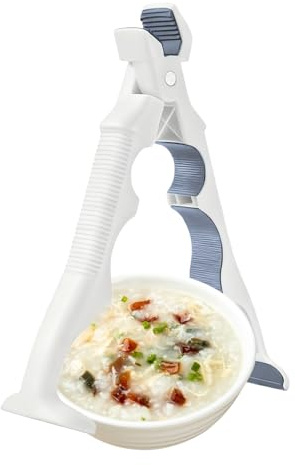 Head Hot Plate Grippers, Anti Scald Plate Gripper for Bowls, Plates & Steamers, Heat Resistant Silicone Kitchen Tool with Lock & Bottle Opener