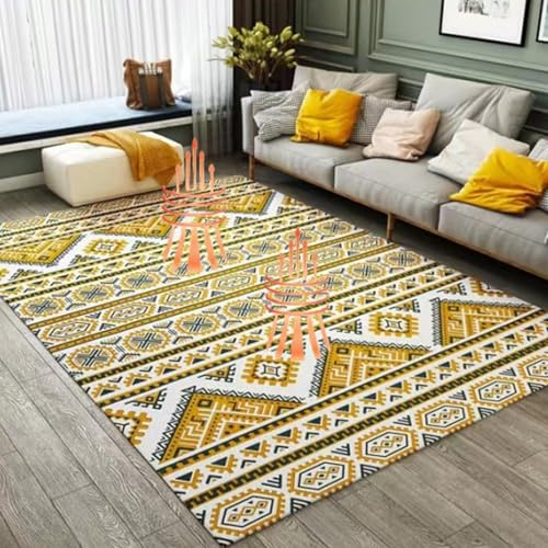 Labasuan Elektrischer Heizteppich aus Graphen, schnell heizende Bodenmatte mit 1–12-Stunden-Funktion und Überhitzungsschutz, 12 mm Dicker Plüsch-Heizteppich für Wohnzimmer(50 * 80cm)