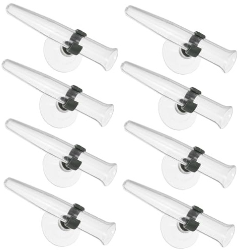 GANAZONO Lot de 8 Tubes à Eau pour Fleurs avec Ventouses Tubes Floraux Individuels en Plastique Transparent Support Décoratif pour Arrangements Floraux Prolongent la Fraîcheur des