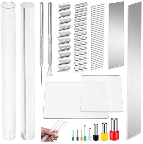 PEAPIN 19PCS Polymer Clay Tools Kit, Acrylic Clay Roller with Acrylic Board | Detail Brush, for Clay Molding, Sculpting Tools, Shaping DIY Crafts and Reshaping Clay