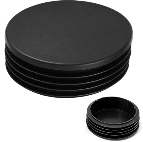 110MM 4 Blanking Cap Soil Waste Pipe Cap Tubing Plug Post End Caps for Underground Drain End Pipe Tubing Chair Cover Fence Furniture Railing Round Plastic Push Fit Blanking Plug Heavy Duty Design