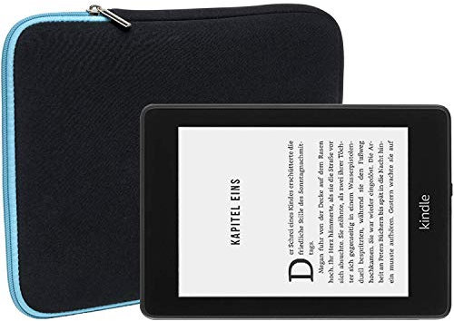 Slabo Sleeve Bag Custodia Protettiva per Tablet per Amazon Kindle Paperwhite 2018 | Amazon Kindle 2019 Custodia per Neoprene Phablet - Turchese Nero | Turquoise Black