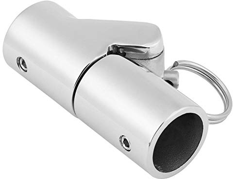 Boat Tube Hinge - 2 Pieces Stainless Steel Ship Rail Fittings Folding Rotary Joint Pipe Fittings Suitable Replacement for Folding Awnings, Bimini Countertops, Flagpoles, Masts etc. (22mm)