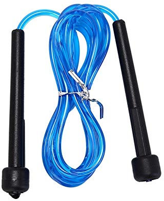DLRSET Universalseil -Springseil, Springseil, Schnelligkeit Koordinations-Übung Fitnesstraining Boxsport Springen Einstellbare Geschwindigkeit Sport (Color : Blue)