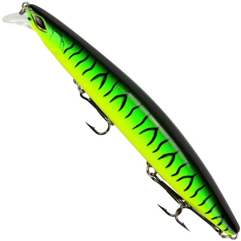 Seika Pro Wobbler Nightveit Junior 12,5cm 19g - Zanderwobbler, Farbe:Fire Tiger