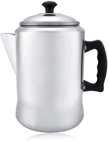 Cafetière à percolateur 3L, Pots à café en aluminium, cuisinière à percolateur à café avec couvercle pour la cafétéria