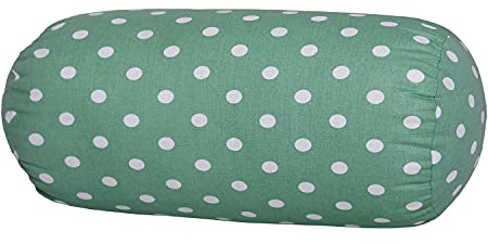 Dr. Berger Nackenrolle Nackenkissen 40x16 cm Bequeme mit Bezug 100% Baumwolle, Kissen rund, stabil - Perfekt als festes Nackenkissen, Reisekissen, Knierolle, Rückenkissen Sofa, Trendfarbe Grün