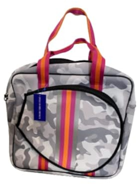 Dallas Hill Designs Tennis Bag for Women | Neoprene Tote | 3 Rackets | Applicable for Pickleball, Paddle, Squash, Racquetball, Badminton | Shoes and Gear | Ladies Purse | Multi Pockets