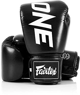 Fairtex BGV1 ONE Muay Thai Boxe Sparring Guanti (Nero, 12 oz)