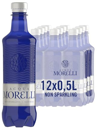 ACQUA MORELLI Stilles Mineralwasser - Non Sparkling, 12x0,5l PET | Naturreines stilles Wasser aus Italien ohne Kohlensäure, reiner Geschmack, praktisch in PET-Flaschen für unterwegs, Einweg