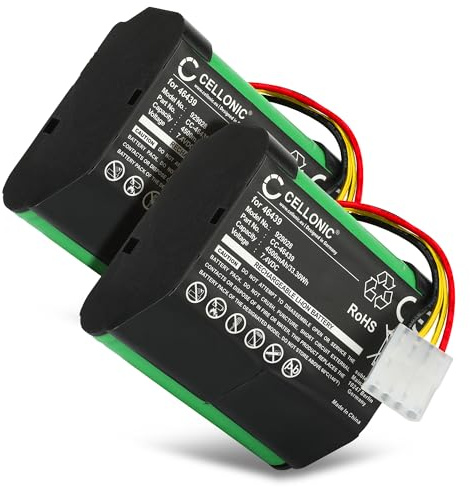CELLONIC 2X Batterie Compatible avec Vorwerk Kobold VR100, VX100 | 2x, (4500mAh, 7.4V, Lithium Ion), Aspirateur Batterie pour Vorwerk SCM61932, Kobold VX100