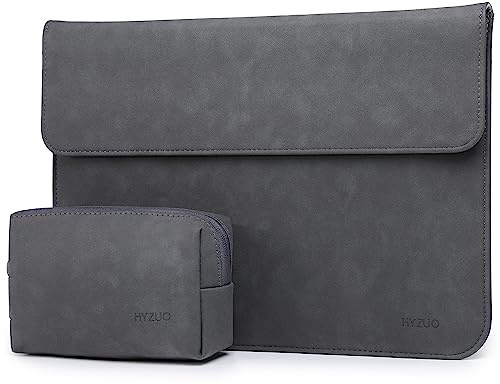 HYZUO 15 Zoll Laptophülle Laptop Hülle Kompatibel mit 2025-2023 MacBook Air 15 M4 A3241 M3 A3114 M2 A2941, 15 Surface Laptop 7/6/5/4/3, MacBook Pro 15, mit Zubehörtasche, Weltraum grau-H
