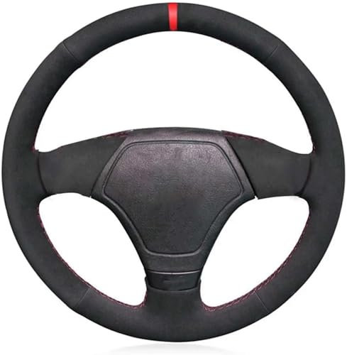 QQLADY Handgenähter Auto Lenkradbezug für BMW 3 Series E36 E46 1995 1996 1997-2000, DIY Handnaht Lenkradschutz, Leder Auto Lenkradbezug, Atmungsaktiv Komfortabel Sicheres Auto-Interieur