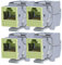 KOSCOM CONNECT 4x Keystone Modul CAT6A in grün | STP RJ45 Einbaubuchse für Netzwerk-Leerdose & Patchpanel | vollgeschirmt I bis zu 10 Gbit/s & 500 MHz | werkzeugfreie Snap-In Montage | AWG 22-25