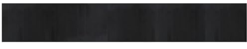 vidaXL Teppich, Bambusteppich Rechteckig, Bambusmatte rutschfest für Wohnzimmer, Läufer Küchenteppich Flurteppich, Modern, Schwarz 80x500cm Bambus