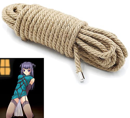 SM Bondage Seil Bondageseile Fesselseil Weiches Hanfseil mit Metallspitze BDSM Handfesseln Armfesseln Fußfesseln Fesseln Set Sex Spielzeug Fesselspiele Requisiten für Paare Extrem 5 Meter