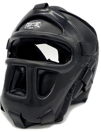 Fightinc. Kopfschutz Face Shield Krav MAGA SV Helm mit Gitter für Selbstverteidigung Gesichtsschutz Boxhelm Nasenschutz Sparring Männer Frauen