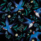 VaryFloral Papier Peint Fleuri Noir Papier Adhesif pour Meuble 30.5cmx300cm Rouleau Adhesif Oiseau Papier Adhesif Mural Imperméable Vintage Papier Vinyle Autocollant Film Adhesif pour Meuble Armoire