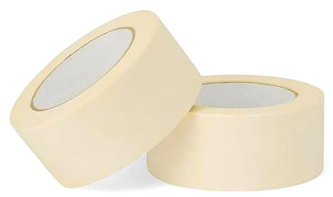 1ABOVE 2 Rolls Masking Tape for Painting, 48mm x 50m, 140 microns General Purpose Masking Tape for Painting Artists & Decorating