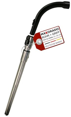 Maxorado Teleskoprohr mit Einrastfunktion + Handgriff Griff für Miele S381 Tango Plus S 381 S371 S 371 Staubsauger ersatzteile set für Original
