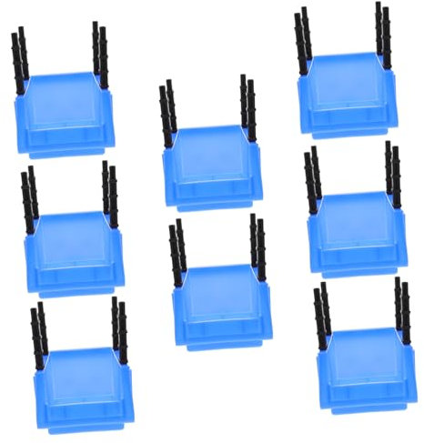 TOKIDNY 8pezzi Scatole Di Stoccaggio Per Viti e Componenti Contenitori Impilabili Per Utensili e Accessori Organizzatori Versatili Per Garage Ufficio e Fai Da Te