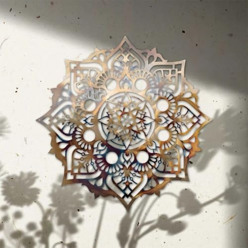 Generisch Mandala Wanddeko Metall, Blume Wanddeko Schlafzimmer, Wohnzimmer Zuhause Wand Innen Außen