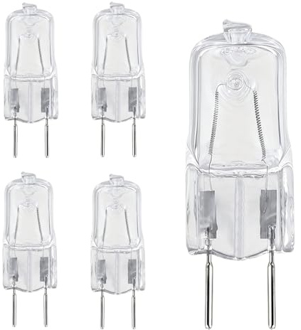 5-Pack WB02X35488 Microwave Halogen Bulb 130V 50W, Compatible with GE Microwave Oven Models CVM DVM HVM JNM Series, Replacement for WB08X10051 WB25X21248, Easy Install Long-Lasting Light Bulbs