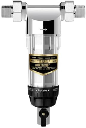 Pré-filtre for toute la maison, eau de puits domestique, lavage à contre-courant souterrain, filtre industriel haut débit en acier inoxydable 304(DN25 to 20)