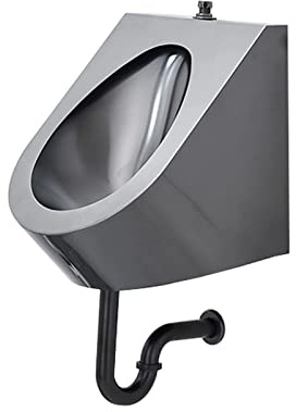 Urinario de pared, barra de acero inoxidable, inodoro de pared, barra de drenaje por inducción, inodoro vertical pequeño, apto para hogares, hoteles y escuelas.