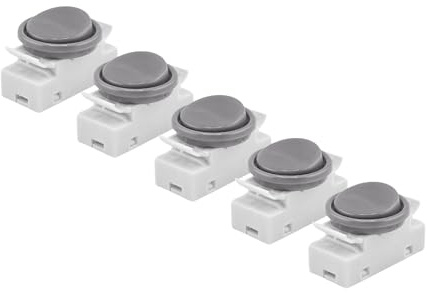 ORION LIGHTSTYLE Einbau Wippschalter, 5 Stück, 2A 250V, inkl. Ring und Wippe, Ersatzschalter für Unterbauleuchten, Küchenleuchten, Wandleuchten, Grau