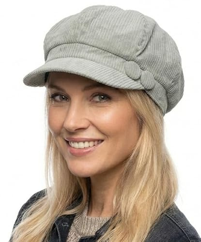 Cool4 Grobcord Ballonmütze Samt Optik Cord Bakerboy Mütze Chemo Cap Visor A06
