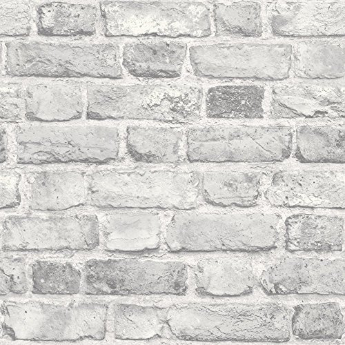 GranDeco Tapete mit Vintage-Backsteinhaus-Muster, texturiert