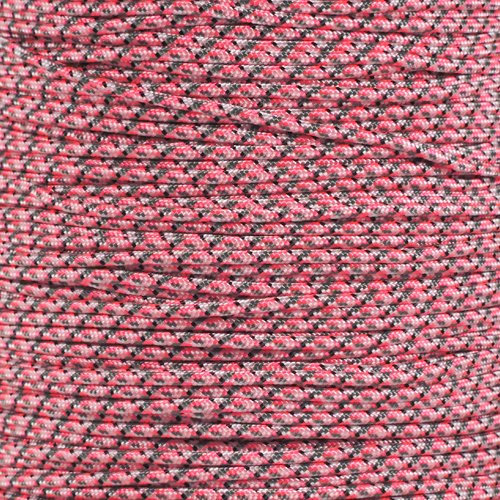 West Coast Paracord Taktischer 5-strängiger Nylonkern 125 kg Zugfestigkeit – 2,38 mm Paracord-Seil (Neon Pink Camo, 3 Fuß)