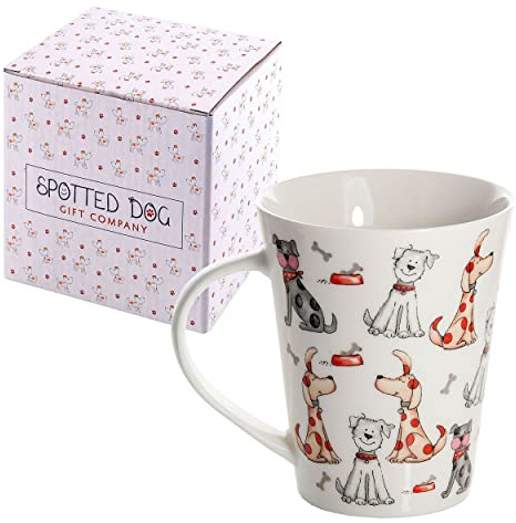 SPOTTED DOG GIFT COMPANY Tasse Hund 360ml Porzellan – Niedliche Kaffeetasse & Kaffeebecher mit Hunde-Motiv | Geschenkidee für Hundebesitzer, Hundeliebhaber, Frauen & Männer