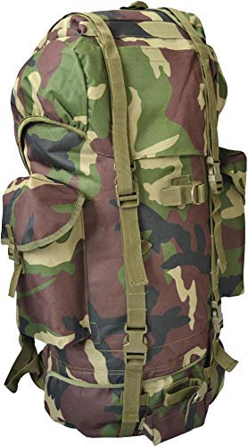 Bundeswehr Kampfrucksack 65 Liter - extra stabil mit Aluminium-Aussteifung Farbe Woodland
