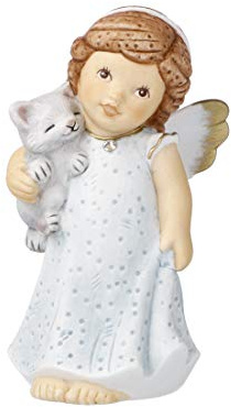 Goebel Nina & Marco Schutzengel Engel Kuschelzeit, aus Porzellan gefertigt, Höhe: 8,5cm, 11-749-29-1
