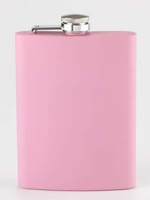 Petaca personalizable de acero inoxidable de 240 ml con tapón de rosca para aguardiente o licor, diseño elegante, ideal como regalo, petaca para beber alcohol (rosa, 240 ml)