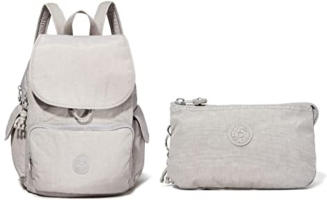 Kipling City Pack Women's Backpack Handbag, Grey Grey, One Size, 18.5x11x1.5 cm