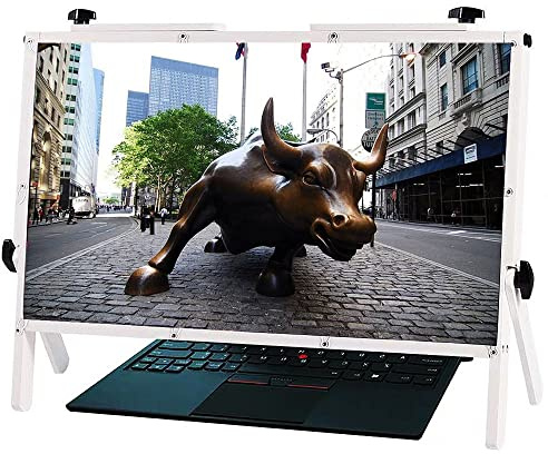 WEREW Computer Screen Magnifier for Laptop 2022 Newest Version,22 inch Magnifying Screen for Computer Monitor,3X Magnifying Glass Read Magnifier, Portable Tablet Enlarger Projector, White