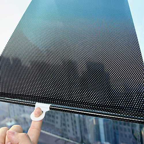 YUJIANHUAA Sonnenschutz Rollo Verdunkelungsrollo Mit Saugnapf,Fenster Rollo,Einziehbarer Balkon Sonnenschutz,Temporäre Jalousien,für Balkon,Küche,Büro,Auto,ohne Bohren (68x125cm/26.8x49.2in)