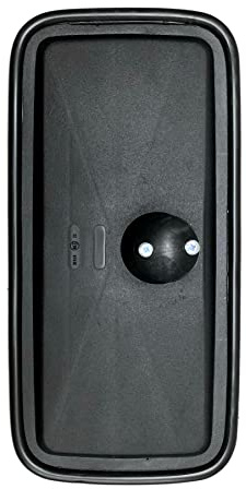 MelTruck 2x Universal Außenspiegel Spiegel 375x185 mm E20 - Rückspiegel - Kunststoffgehäuse schwarz - Ø14–20 mm - Spiegelradius R1800 mm - Ersatzspiegel für LKW, Bus, Transporter