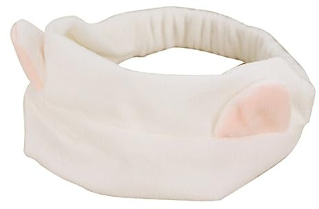 minkissy Weißes Katzenohren Haarband Für Damen Mädchen Beauty Stirnband Aus Stoff Umfang Elastisch Waschen Gesichts Helfen