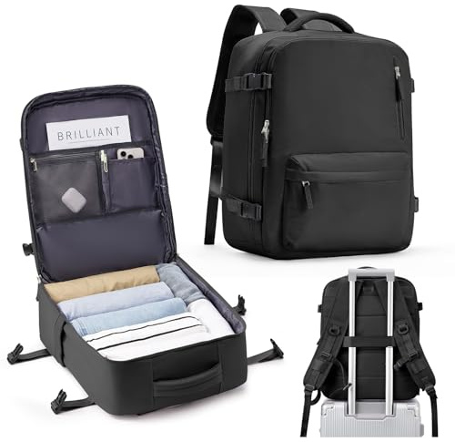 SZLX Easyjet Handgepäck 45x36x20 Rucksack für Flugzeug Untersitz Kabinentasche Damen Reiserucksack Handgepäck Flugzeug Rucksack Wasserdicht Business Herren Travel Backpack Für 15.6-Zoll-Laptops
