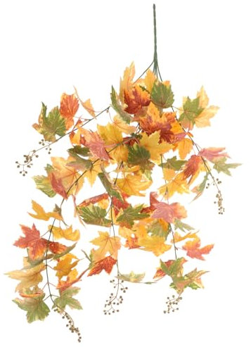 Didiseaon Harvest Festival Maple Leaf Vine Wall Hanging Artificial Fall Decorations for Home Office Thanksgiving Decor